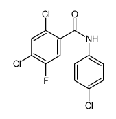 2,4-二氯-N-(4-氯苯基)-5-氟苯甲酰胺结构式