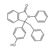 3-benzyl-3-(4-hydroxyphenyl)-2-phenylisoindolin-1-one结构式