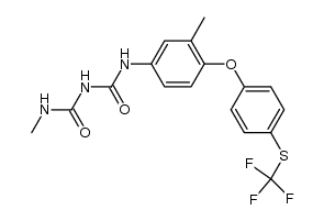 1-methyl-5-[3-methyl-4-(4-trifluoromethylthiophenoxy)-phenyl]-biuret Structure