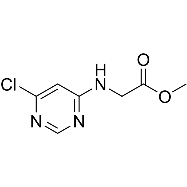 甲基 2-(6-氯-4-嘧啶基氨基)醋酸盐结构式