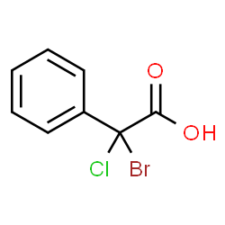 2-BROMO-2-CHLORO-2-PHENYLACETICACID结构式