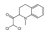 2,2-dichloro-1-(1-methyl-3,4-dihydro-2H-quinolin-2-yl)ethanone结构式
