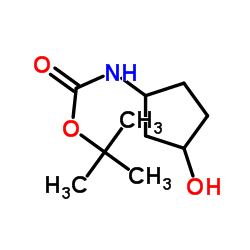 (3-羟基环戊基)氨基甲酸叔丁酯结构式