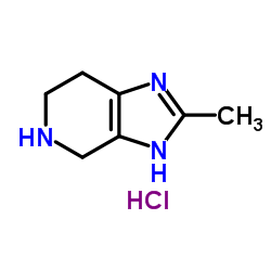 2-甲基-4,5,6,7-四氢-3H-咪唑并[4,5-c]吡啶盐酸盐结构式