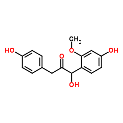1-羟基-1-(4-羟基-2-甲氧基苯基)-3-(4-羟基苯基)-2-丙酮结构式