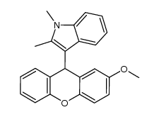 3-(2-methoxy-9H-xanthen-9-yl)-1,2-dimethyl-1H-indole结构式