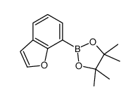 2-(苯并呋喃-7-基)-4,4,5,5-四甲基-1,3,2-二氧杂硼烷结构式