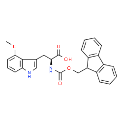 (S)-2-((((9H-芴-9-基)甲氧基)羰基)氨基)-3-(4-甲氧基-1H-吲哚-3-基)丙酸结构式
