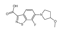 7-fluoro-6-(3-methoxy-pyrrolidin-1-yl)-benzo[d]isothiazole-3-carboxylic acid Structure