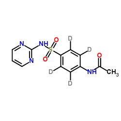N-Acetyl sulfadiazine-d4结构式