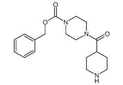 Benzyl 4-(4-piperidinylcarbonyl)-1-piperazinecarboxylate结构式
