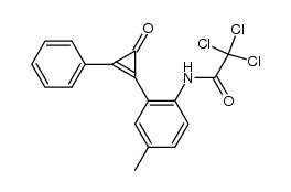 3-(5-Methyl-2-trichloracetylaminophenyl)-2-phenylcyclopropenon结构式