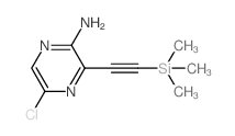 5-氯-3-((三甲基硅基)-乙炔基)吡嗪-2-胺结构式