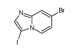 7-溴-3-碘H-咪唑并[1,2-a]吡啶结构式