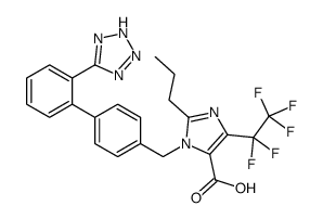 5-(1,1,2,2,2-pentafluoroethyl)-2-propyl-3-[[4-[2-(2H-tetrazol-5-yl)phenyl]phenyl]methyl]imidazole-4-carboxylic acid结构式