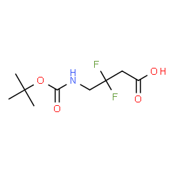 4-(tert-butoxycarbonylamino)-3,3-difluorobutanoic acid结构式
