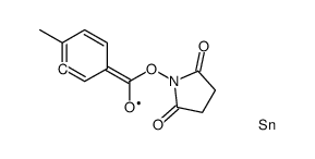 N-琥珀酰亚胺基4-甲基-3-三甲基锡烷基苯甲酸酯结构式