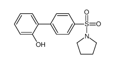 2-(4-pyrrolidin-1-ylsulfonylphenyl)phenol Structure