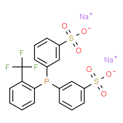 双(3-磺酸苯基)(2-三氟甲基苯基)膦酸二钠二水合物结构式