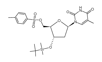 3'-O-(tert-butyldimethylsilyl)-5'-O-(p-toluenesulfonyl)thymidine Structure