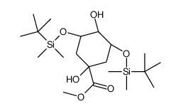 (1α,3R,4α,5R)-3,5-双[[((1,1-二甲基乙基)二甲基甲硅烷基]氧基]-1,4-二羟基-环己烷甲酸甲酯结构式