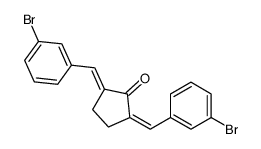 2,5-bis[(3-bromophenyl)methylidene]cyclopentan-1-one结构式