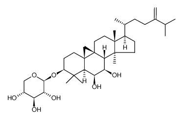 24-methylenecycloartane-3β,6β,7β-triol 3-Oβ-D-xylopyranoside Structure