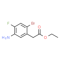2-(5-氨基-2-溴-4-氟苯基)乙酸乙酯结构式