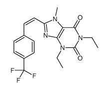 1,3-diethyl-7-methyl-8-[(E)-2-[4-(trifluoromethyl)phenyl]ethenyl]purine-2,6-dione Structure