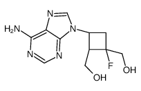 [(1R,2R,4R)-4-(6-aminopurin-9-yl)-2-fluoro-2-(hydroxymethyl)cyclobutyl]methanol结构式