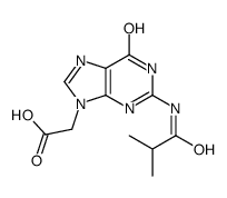 9H-嘌呤-9-乙酸, 1,6-二氢-2-[(2-甲基-1-氧代丙基)氨基]-6-氧代-结构式
