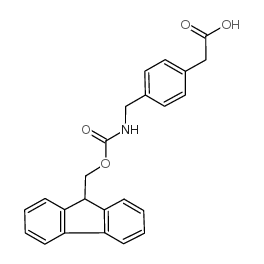 Fmoc-(4-氨基甲基苯基)乙酸结构式