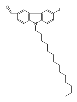 6-iodo-9-tetradecylcarbazole-3-carbaldehyde结构式