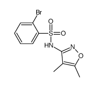2-bromo-N-(4,5-dimethylisoxazol-3-yl)benzenesulfonamide结构式