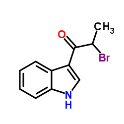 2-BROMO-1-(1H-INDOL-3-YL)-PROPAN-1-ONE structure