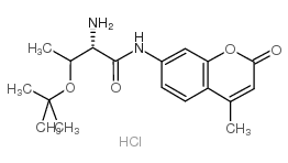 O-叔丁基L-苏氨酸7-氨基-4-甲基香豆素盐酸盐结构式