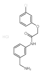 Acetamide,N-[3-(aminomethyl)phenyl]-2-(3-chlorophenoxy)-, hydrochloride (1:1) Structure