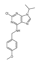 2-氯-9-异丙基-N-(4-甲氧基苄基)-9H-嘌呤-6-胺结构式