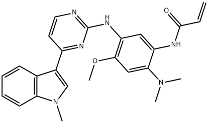 N-(2-(dimethylamino)-4-methoxy-5-((4-(1-methyl-1H-indol-3-yl)pyrimidin-2-yl)amino)phenyl)acrylamide Structure