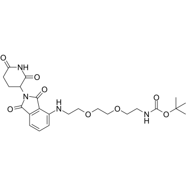 Thalidomide-NH-PEG2-C2-NH-Boc结构式