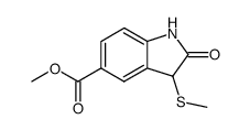3-methylthio-2-oxo-2,3-dihydro-1H-indole-5-carboxylic acid methyl ester结构式