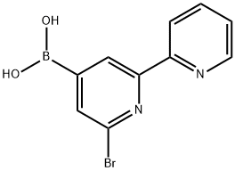 2-Bromo-6-(2-pyridyl)pyridine-4-boronic acid结构式