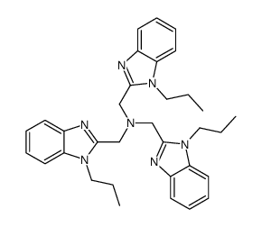 1-(1-propylbenzimidazol-2-yl)-N,N-bis[(1-propylbenzimidazol-2-yl)methyl]methanamine Structure