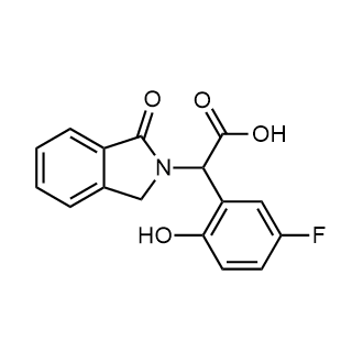 2-(5-Fluoro-2-hydroxyphenyl)-2-(1-oxoisoindolin-2-yl)acetic acid Structure