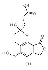 3-(5-methoxy-2,6-dimethyl-9-oxo-4,7-dihydro-3H-furo[3,4-h]chromen-2-yl)propanoic acid Structure