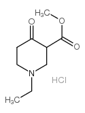 METHYL 1-ETHYL-4-OXO-3-PIPERIDINECARBOXYLATE HYDROCHLORIDE结构式