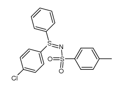 S-(p-chlorophenyl)-S-phenyl-N-(p-tolylsulfonyl)sulfilimine结构式