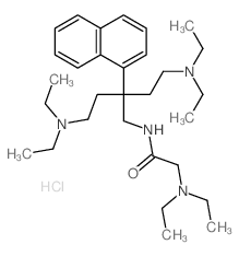 2-diethylamino-N-[4-diethylamino-2-(2-diethylaminoethyl)-2-naphthalen-1-yl-butyl]acetamide结构式
