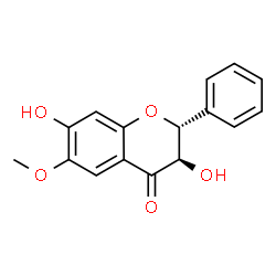 7-羟基-6-甲氧基二氢黄酮醇结构式