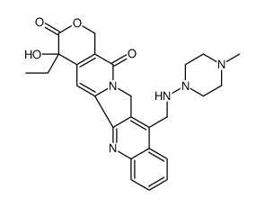 1H-Pyrano(3',4':6,7)indolizino(1,2-b)quinoline-3,14(4H,12H)-dione,4-ethyl-4-hydroxy-11-(((4-methyl-1-piperazinyl)amino)methyl)-,(4S) Structure